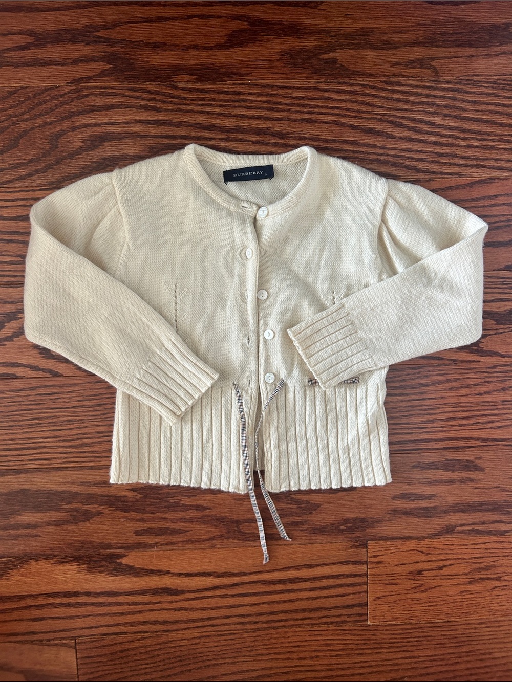 Burberry Cream Wool/Cashemere mx kids sweater 3T